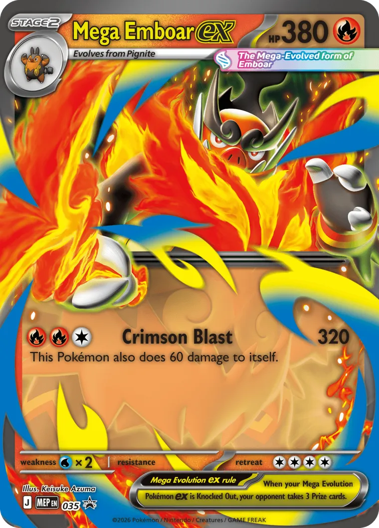 Pokemon TCG: Mega Evolution, Ascended Heroes, Mega Emboar ex Box, gra karciana