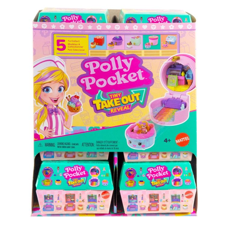 Polly Pocket, Przekąski niespodzianki, mały zestaw kompaktowy, 1 szt.