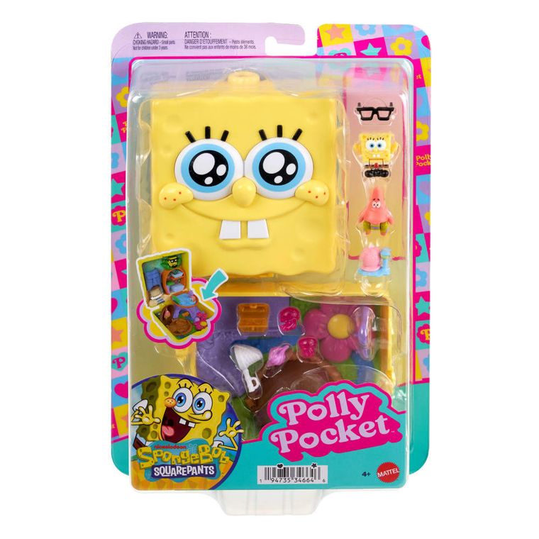 Polly Pocket, SpongeBob Kanciastoporty, zestaw kompaktowy do zabawy