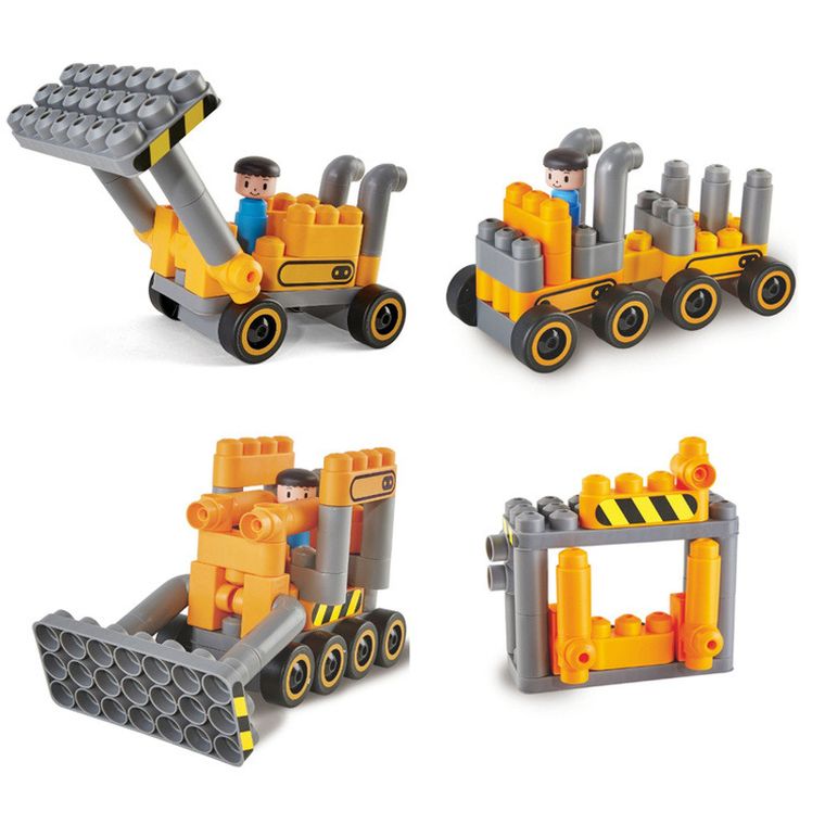 PolyM, Plac budowy, klocki konstrukcyjne, 43 elementów