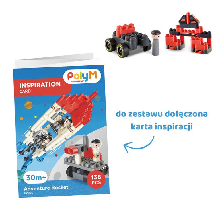 PolyM, Samochód wyścigowy, klocki konstrukcyjne, 31 elementów