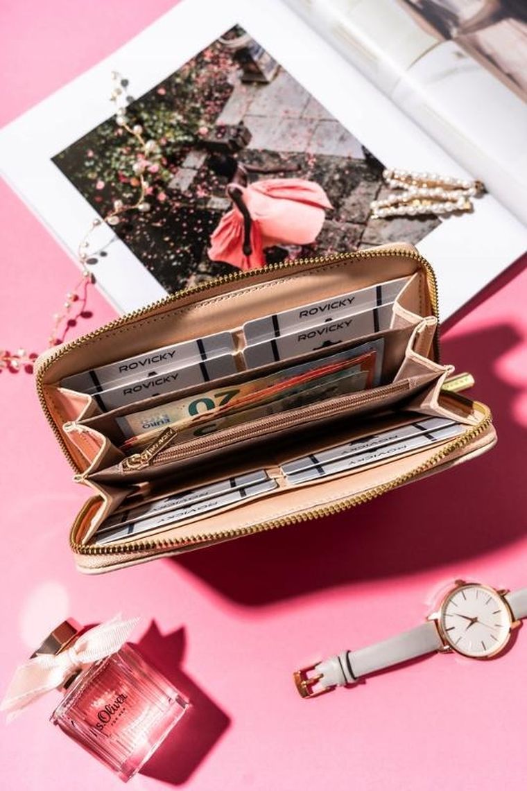 Portfel, beżowy, Rovicky