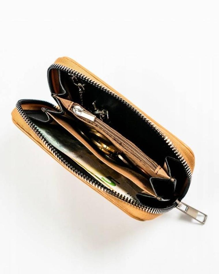 Portfel, beżowy, skóra ekologiczna, Cavaldi