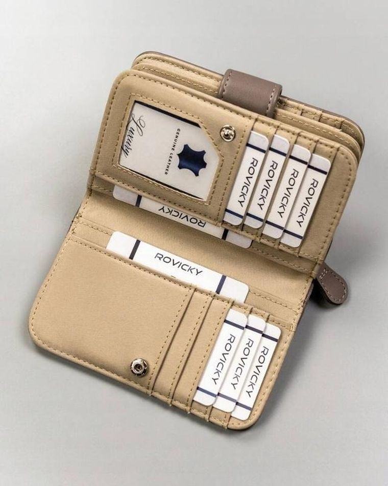 Portfel, beżowy, skóra ekologiczna, Cavaldi