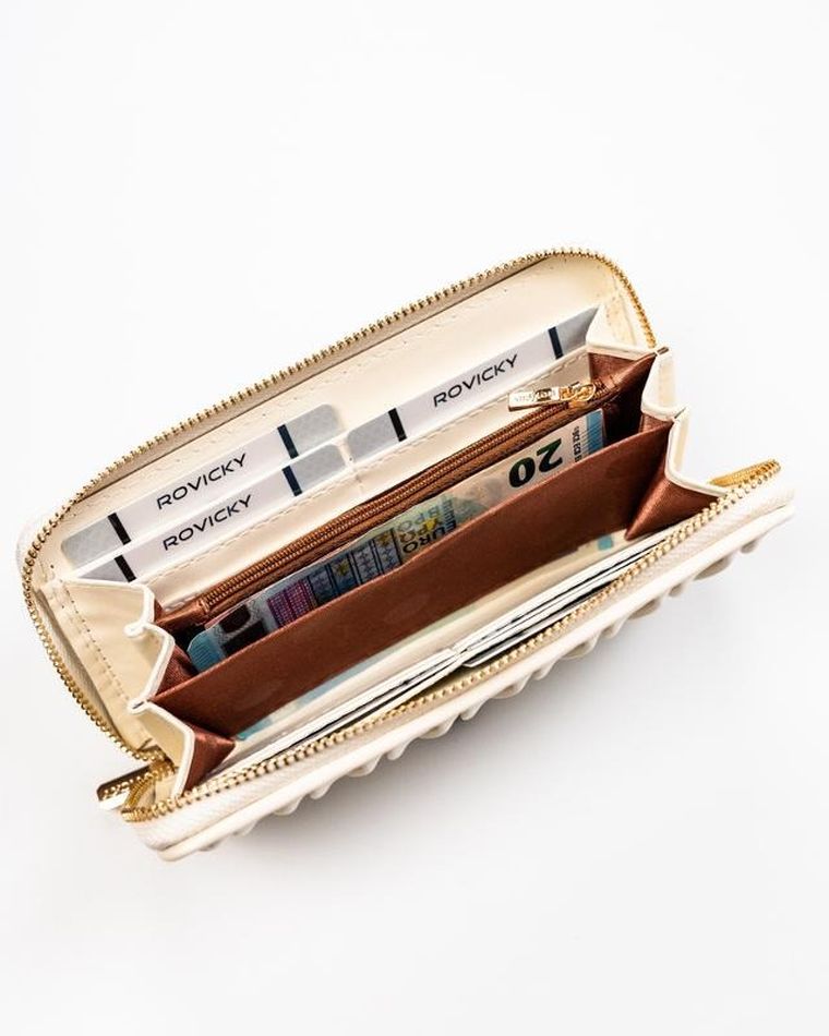 Portfel, biały, skóra ekologiczna, Rovicky