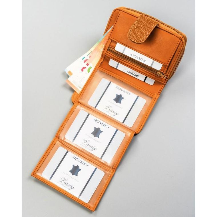 Portfel, brązowy, skóra ekologiczna, 4U Cavaldi