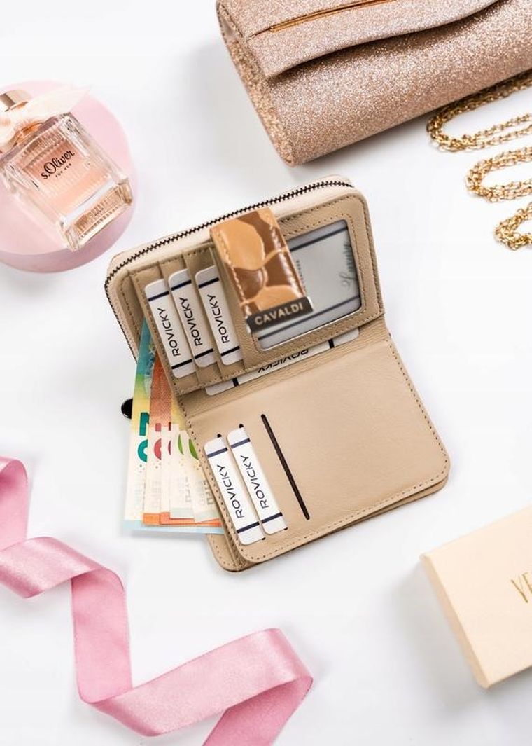 Portfel, brązowy, skóra ekologiczna, Cavaldi