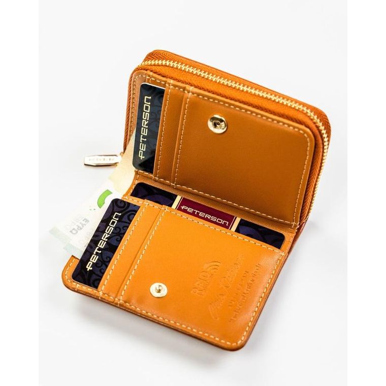 Portfel, brązowy, skóra ekologiczna, Peterson