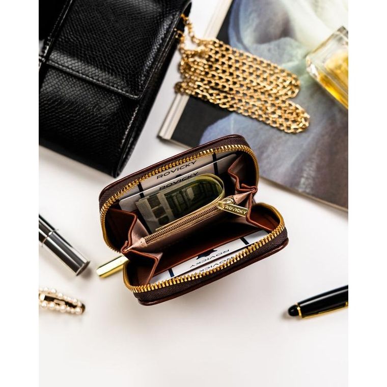 Portfel, brązowy, skóra ekologiczna, Rovicky