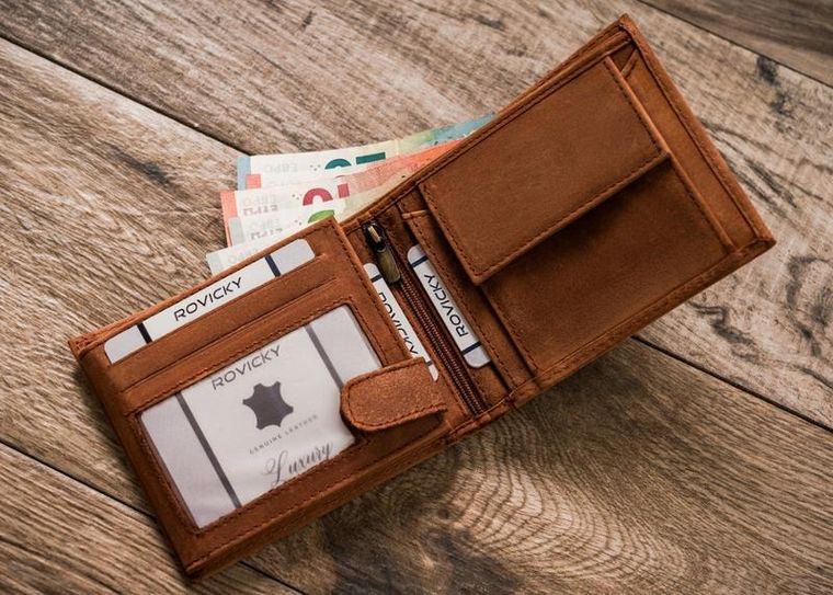 Portfel, brązowy, skórzany, Always Wild