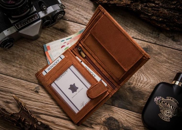 Portfel, brązowy, skórzany, Always Wild