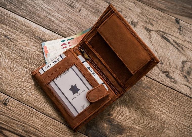 Portfel, brązowy, skórzany, Always Wild