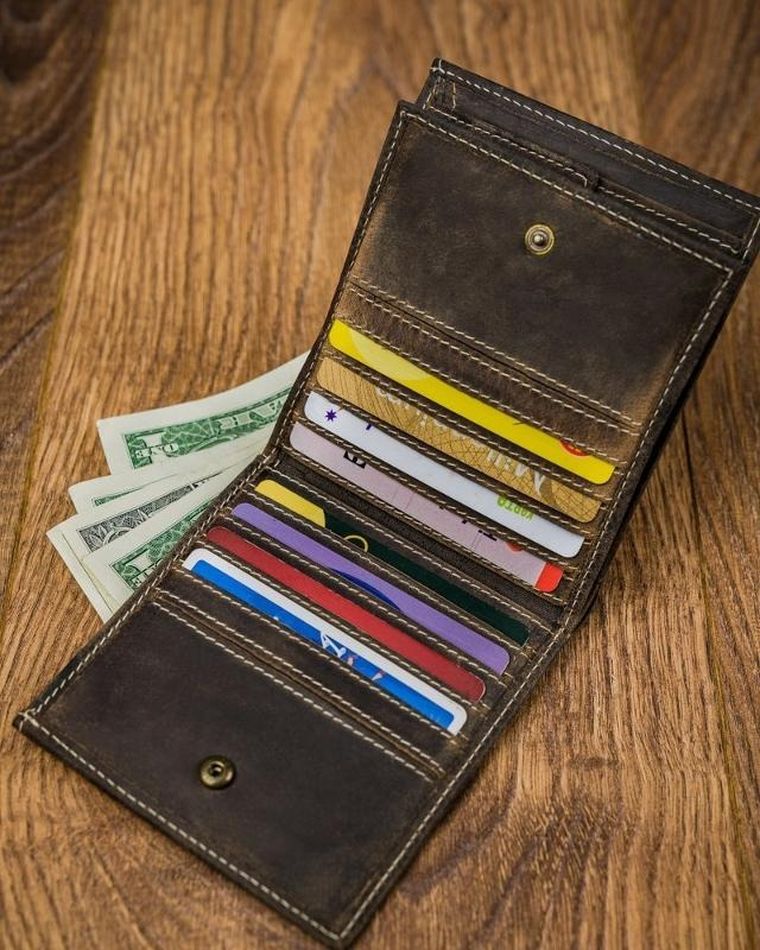 Portfel, brązowy, skórzany, Forever Young