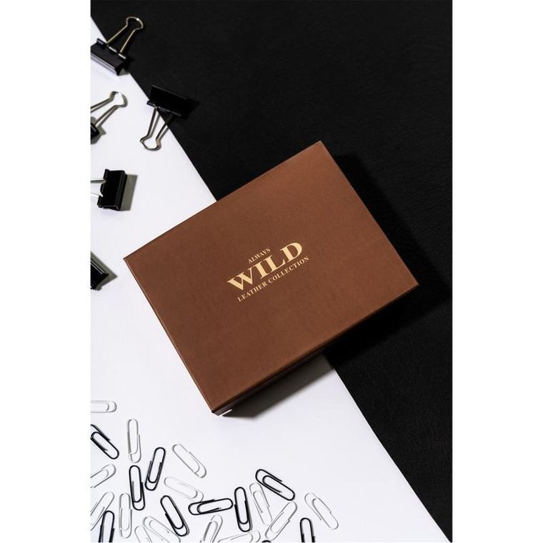 Portfel, brązowy, skórzany, RFID, Always Wild
