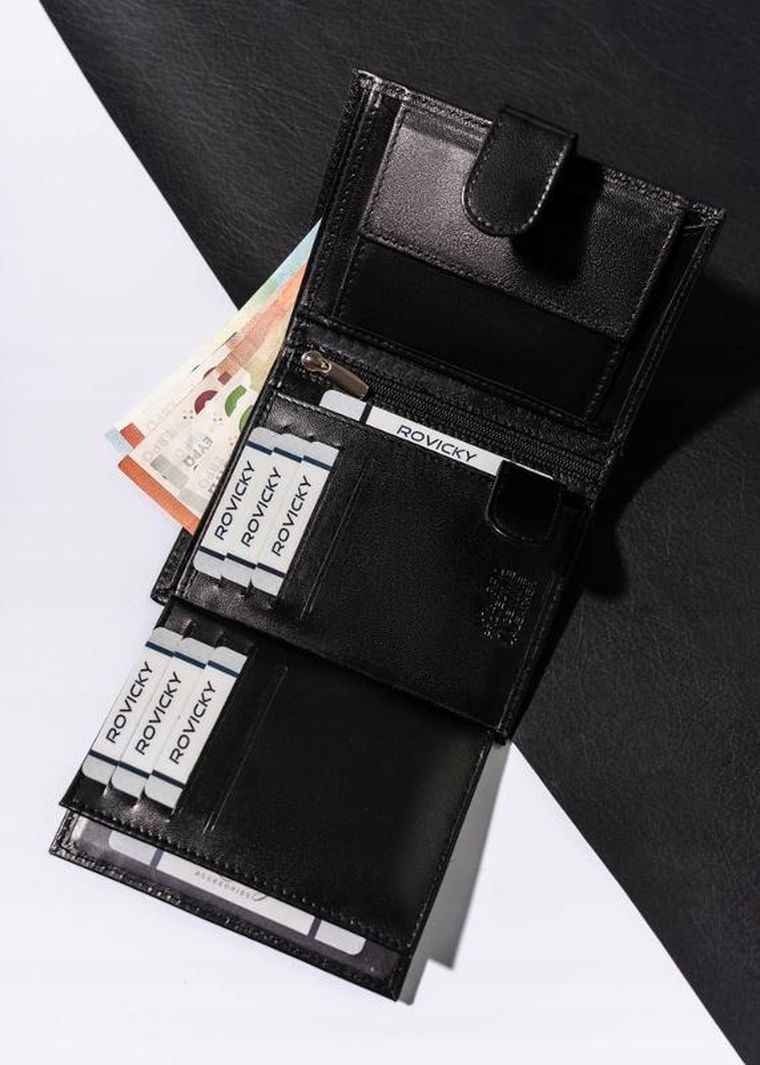 Portfel, czarny, skórzany, Always Wild