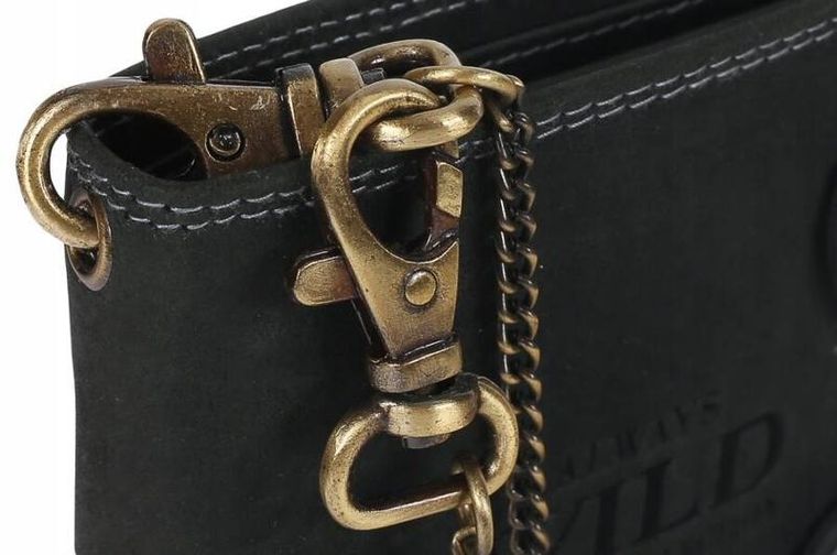 Portfel, czarny, skórzany, RFID, Always Wild