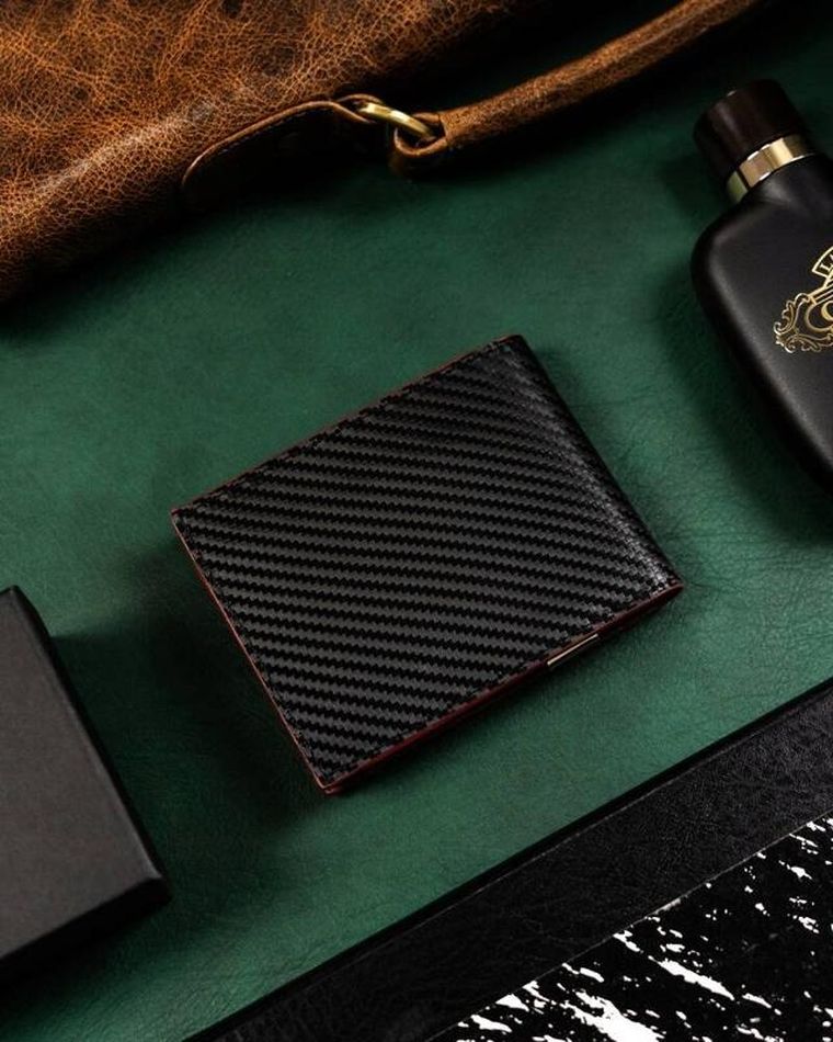 Portfel, czarny, skórzany, RFID, Peterson