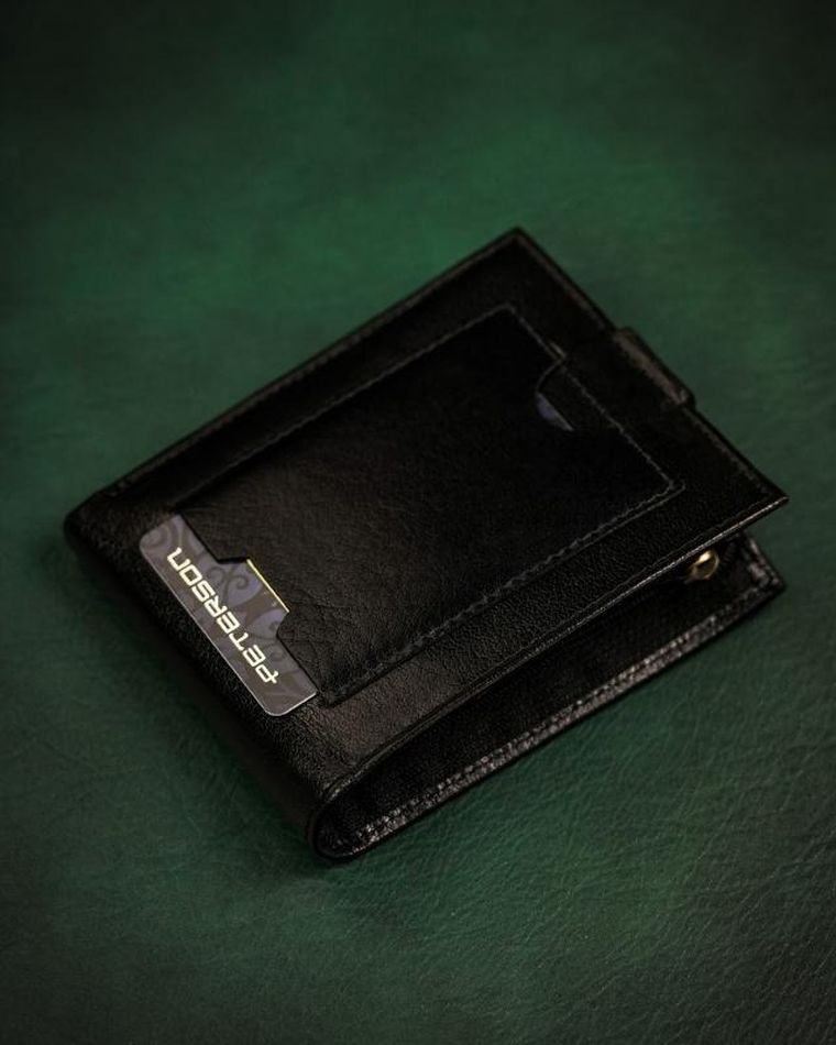 Portfel, czarny, skórzany, RFID, Peterson