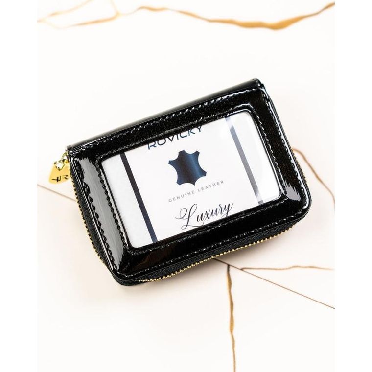 Portfel, czarny, skórzany, RFID, Rovicky