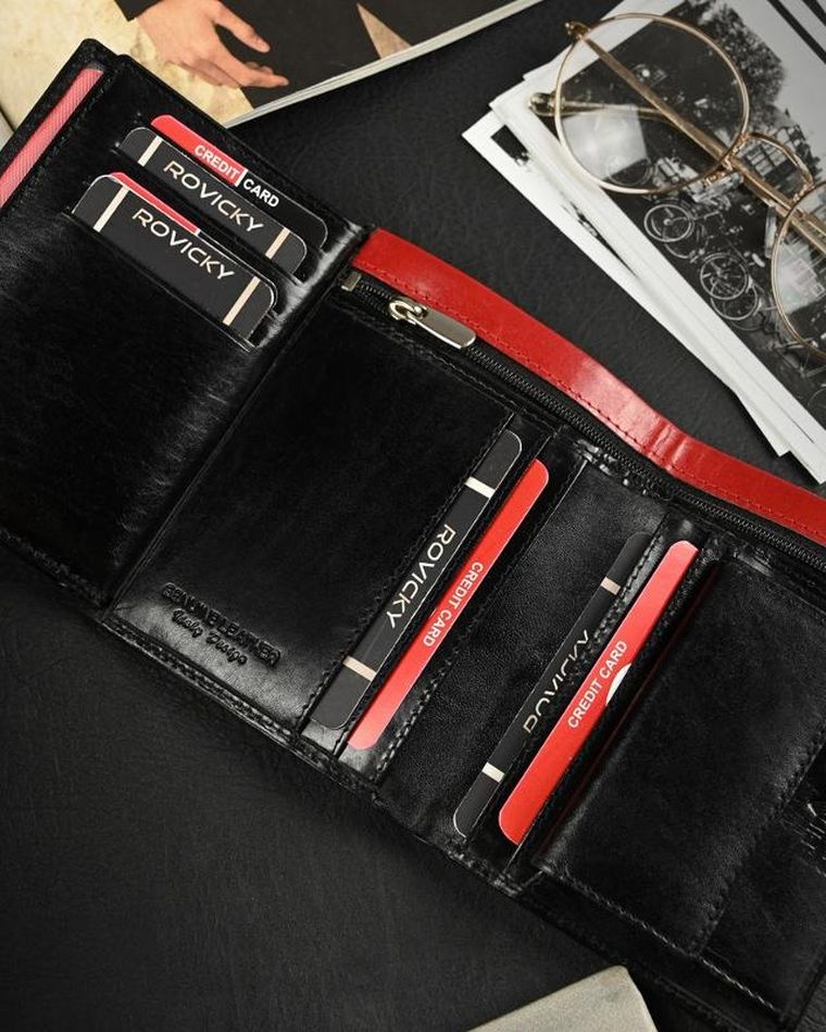 Portfel, czarny, skórzany, Ronaldo