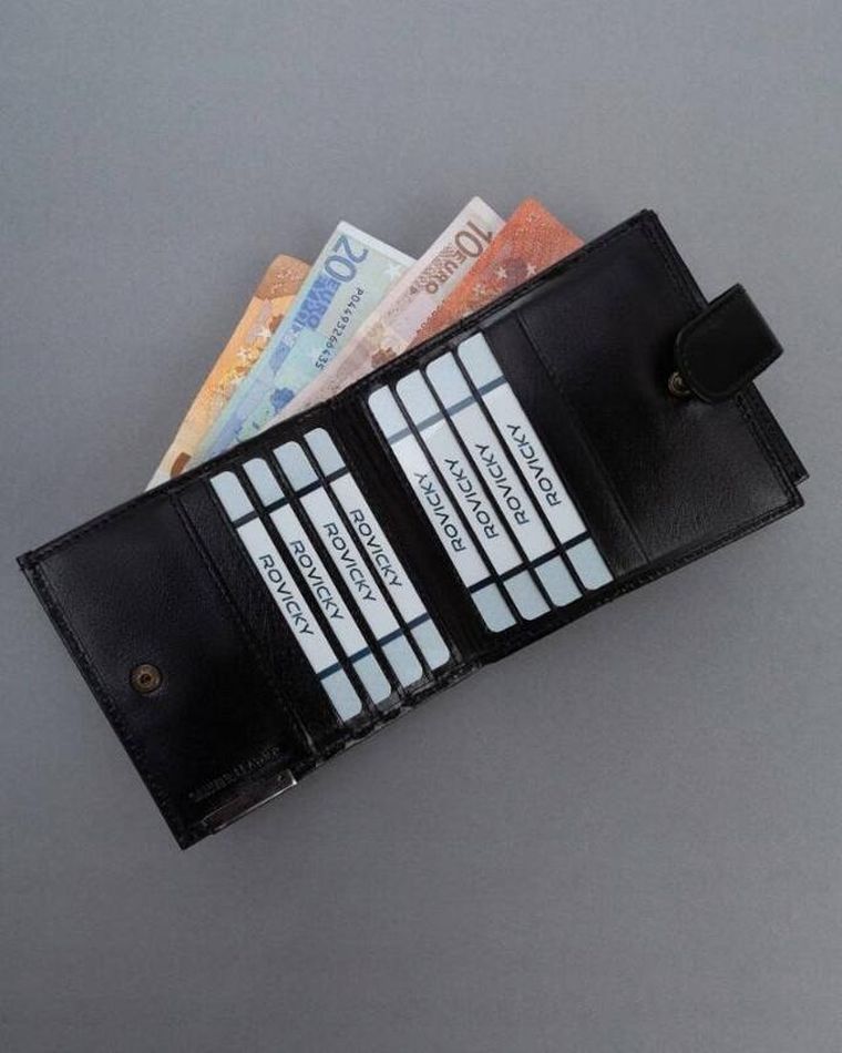 Portfel, czarny, skórzany, Ronaldo