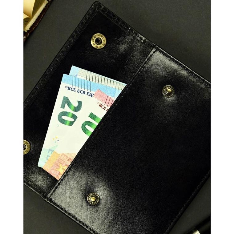 Portfel, czarny, skórzany, Rovicky