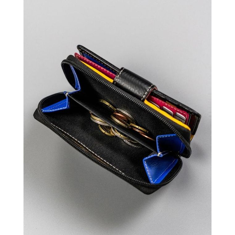 Portfel, czarny, skórzany, Rovicky