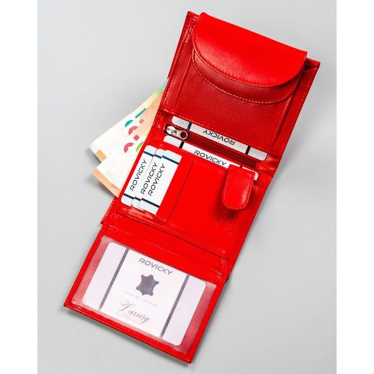 Portfel, czerwony, skórzany, 4U Cavaldi