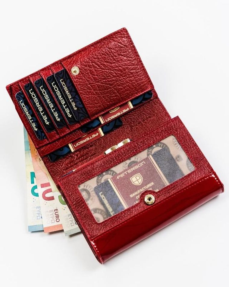 Portfel damski, wężowy wzór, Peterson