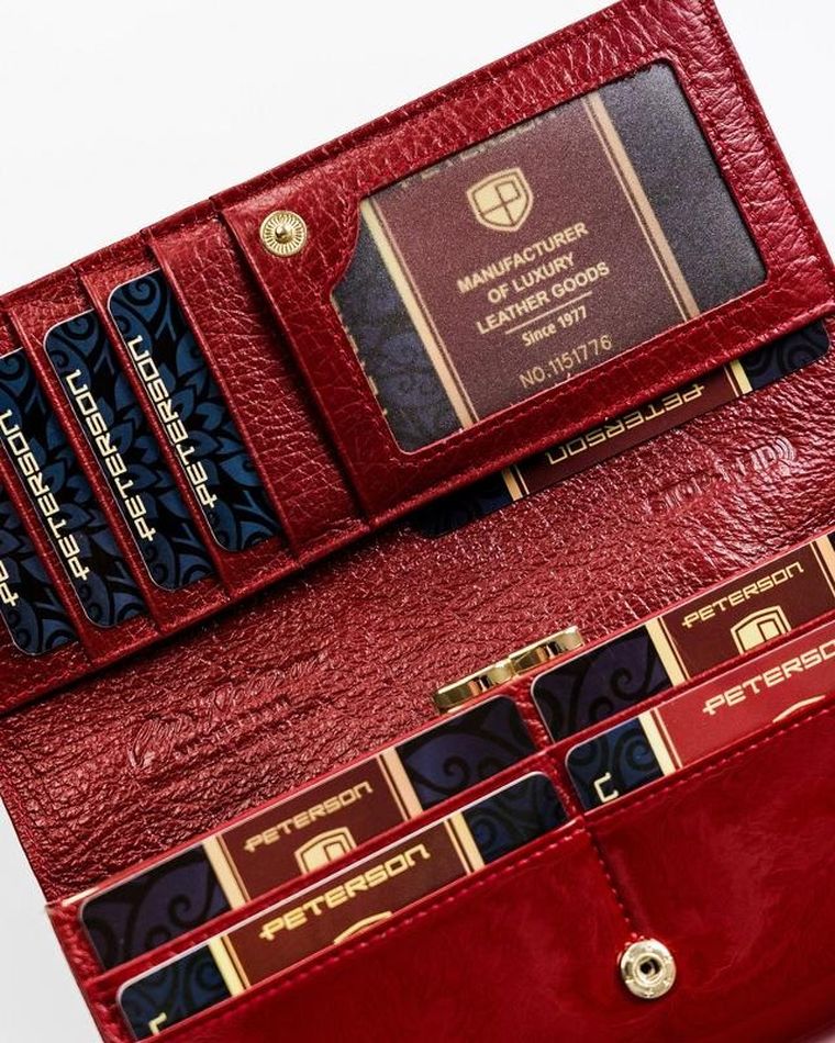 Portfel damski, wężowy wzór, Peterson