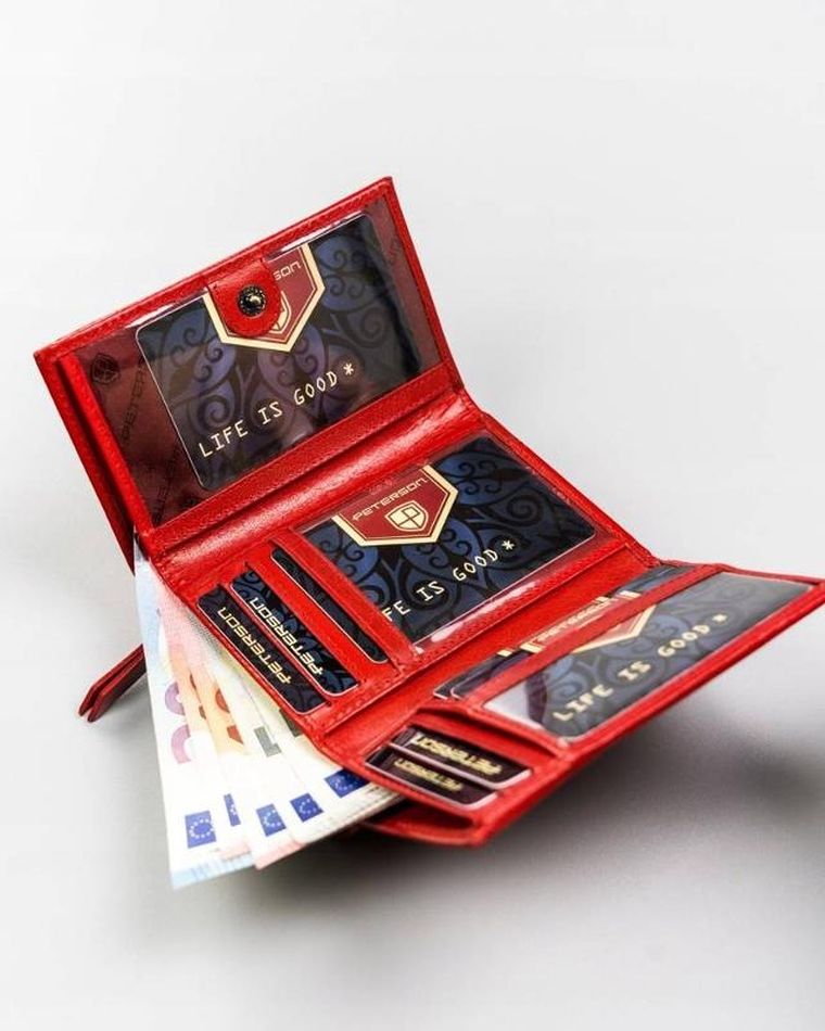 Portfel damski ze skóry naturalnej, Peterson