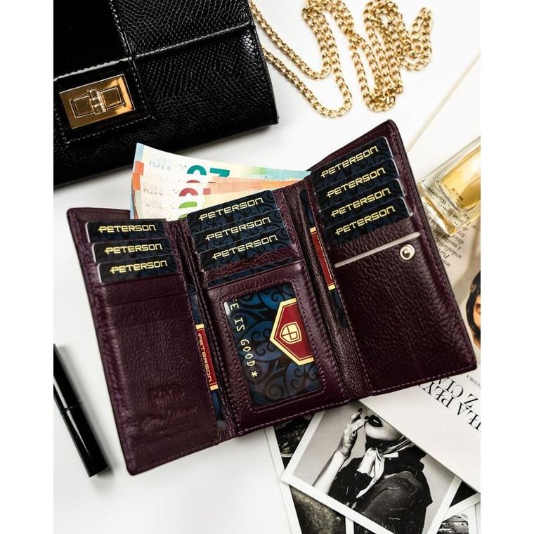 Portfel, fioletowy, Peterson