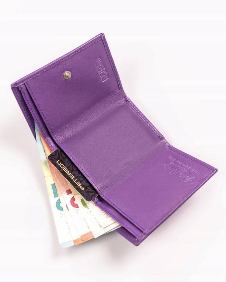 Portfel, fioletowy, skórzany, Peterson