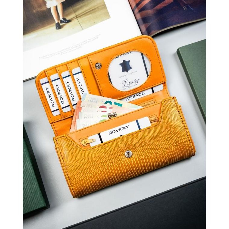 Portfel, jasnobrązowy, skóra ekologiczna, 4U Cavaldi