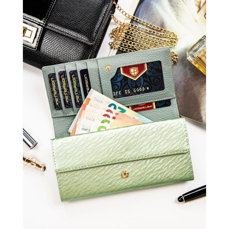 Portfel, jasnozielony, Peterson