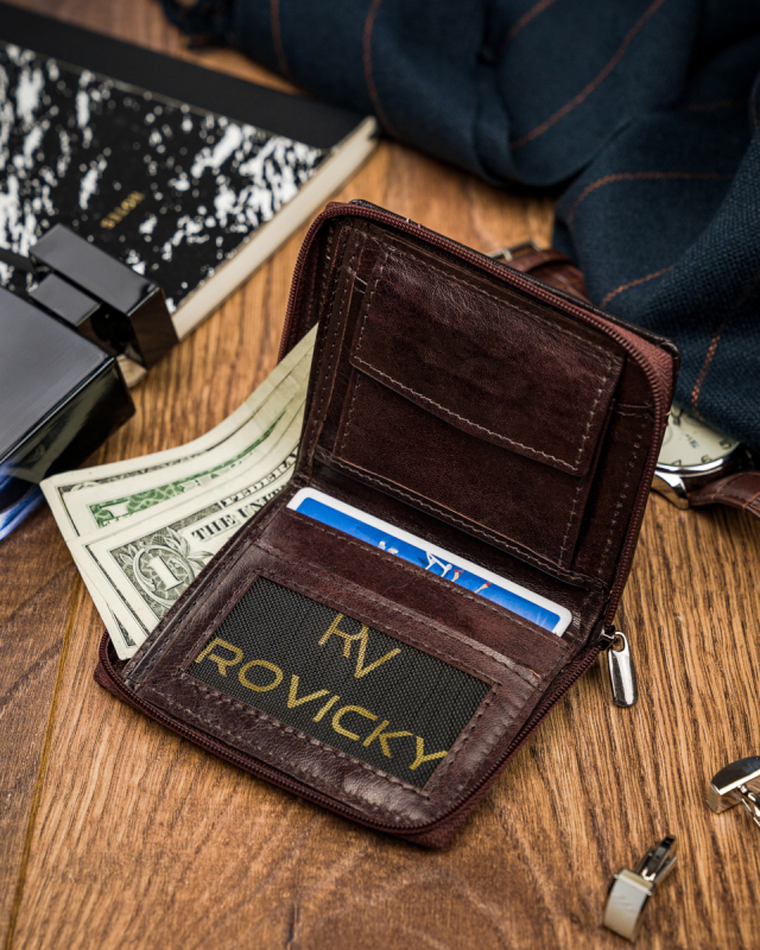 Portfel męski, skórzany na karty, Always Wild