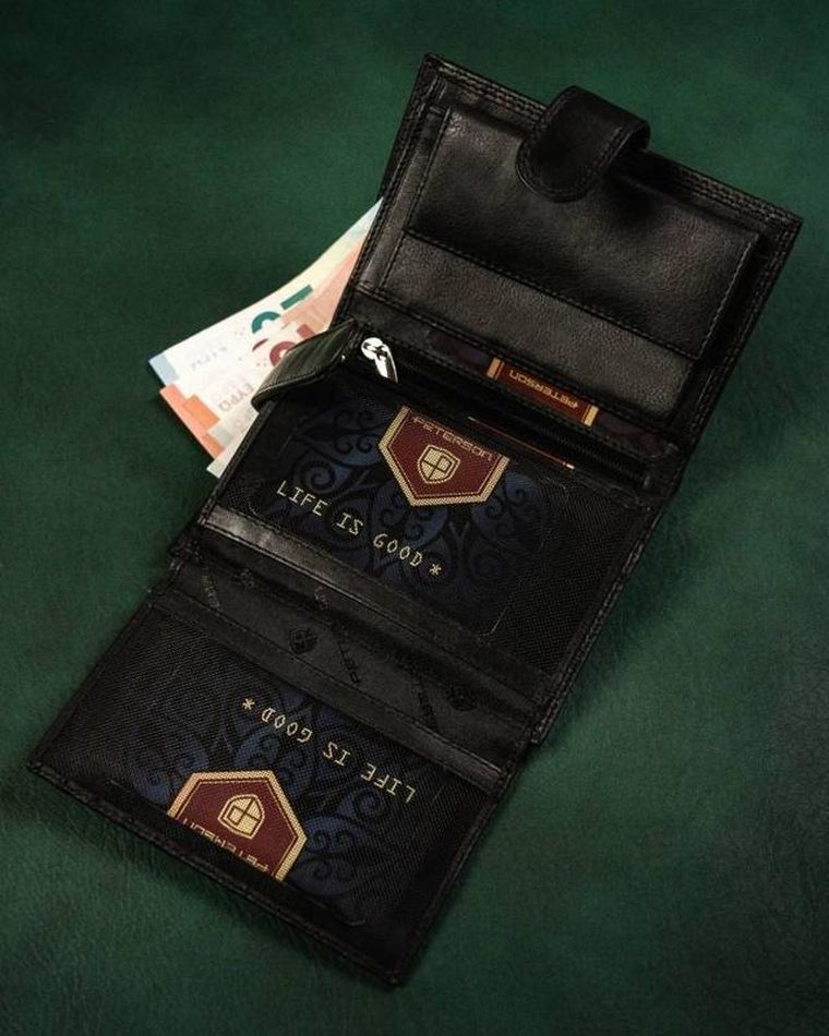 Portfel męski, skórzany, Peterson