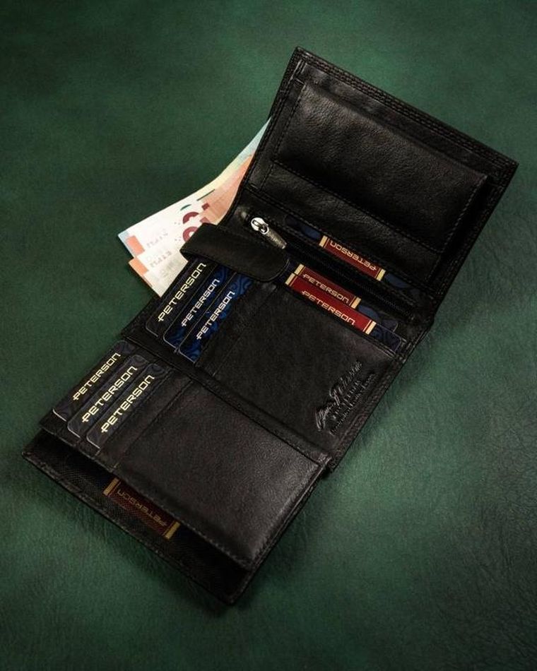 Portfel męski, skórzany, Peterson