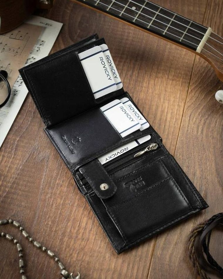 Portfel męski ze skóry naturalnej z systemem RFID, 4U Cavaldi