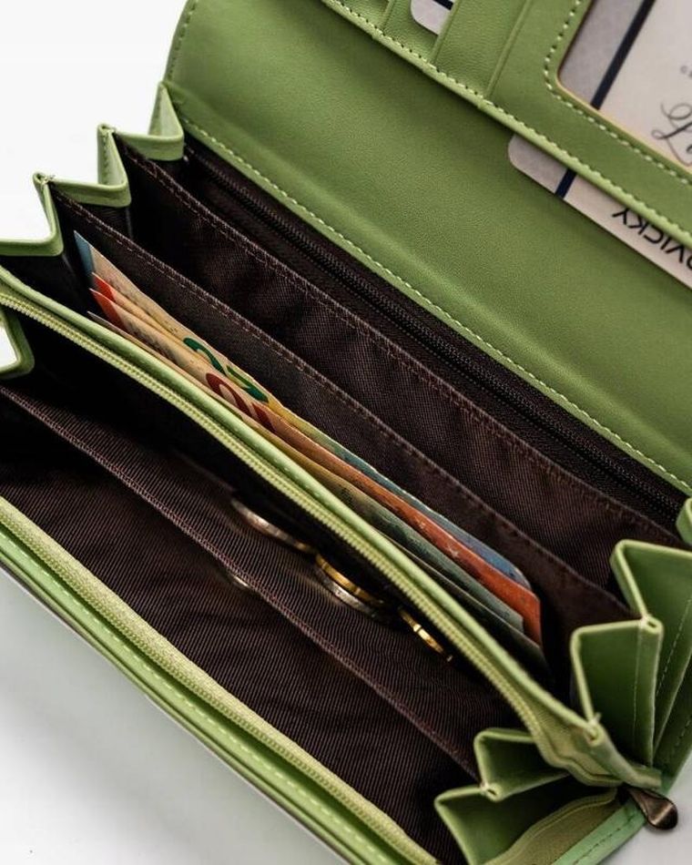 Portfel, miętowy, skóra ekologiczna, 4U Cavaldi