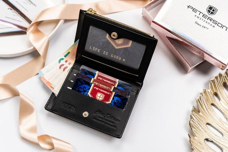 Portfel, mix, skóra ekologiczna, Peterson