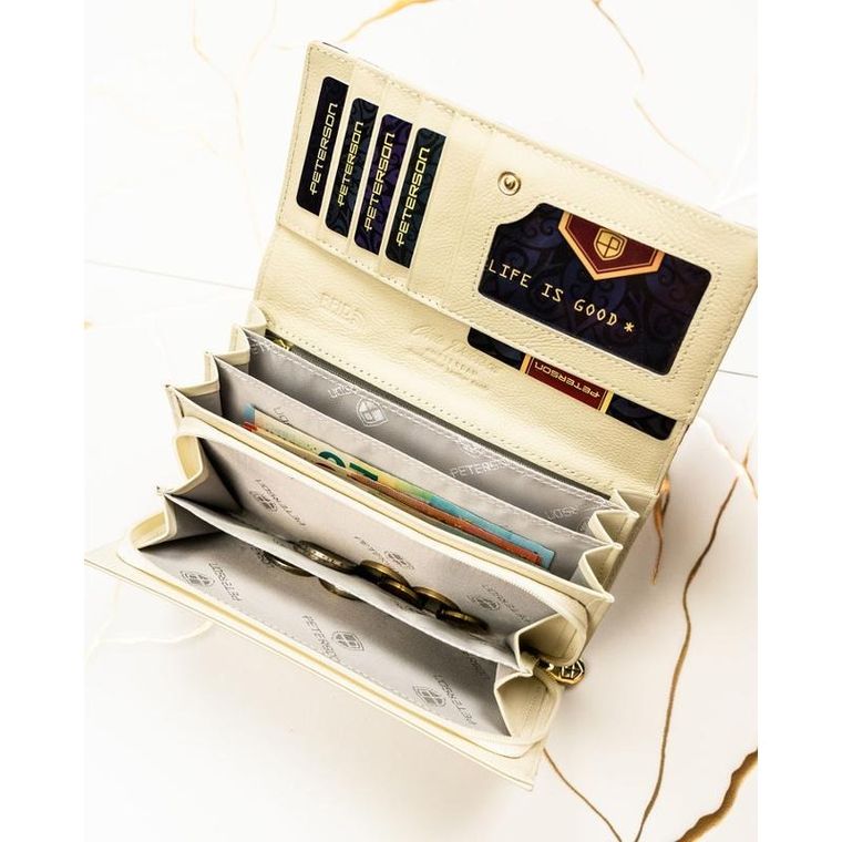 Portfel, mix, skóra naturalna i ekologiczna, Peterson