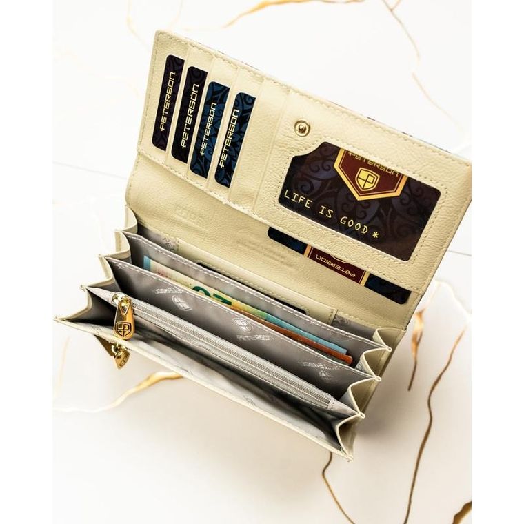 Portfel, mix, skóra naturalna i ekologiczna, Peterson