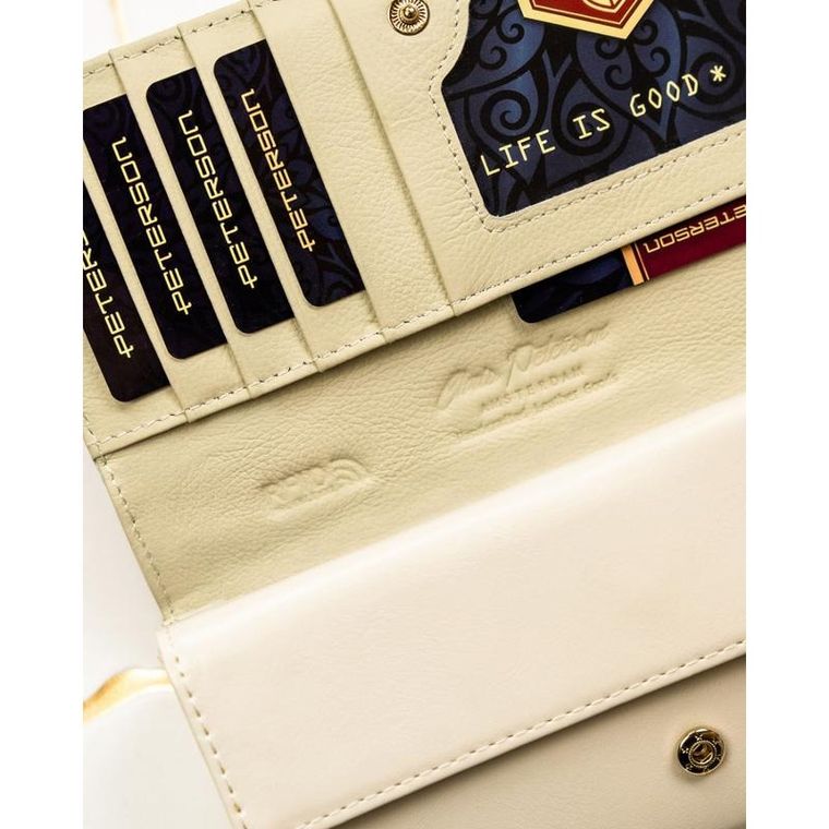 Portfel, mix, skóra naturalna i ekologiczna, Peterson