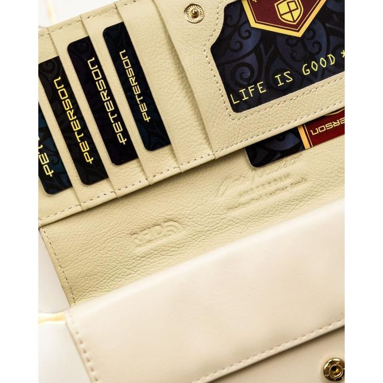 Portfel, mix, skóra naturalna i ekologiczna, Peterson