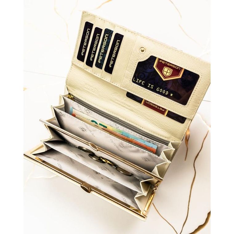 Portfel, mix, skóra naturalna i ekologiczna, RFID, Peterson