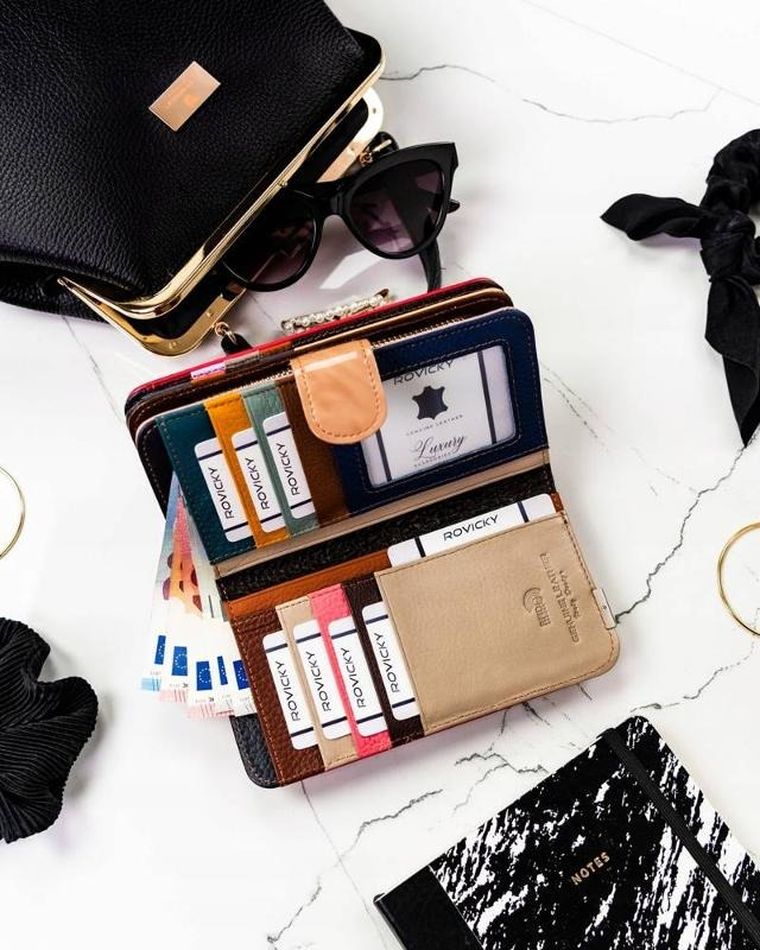 Portfel, mix, skórzany, Lorenti