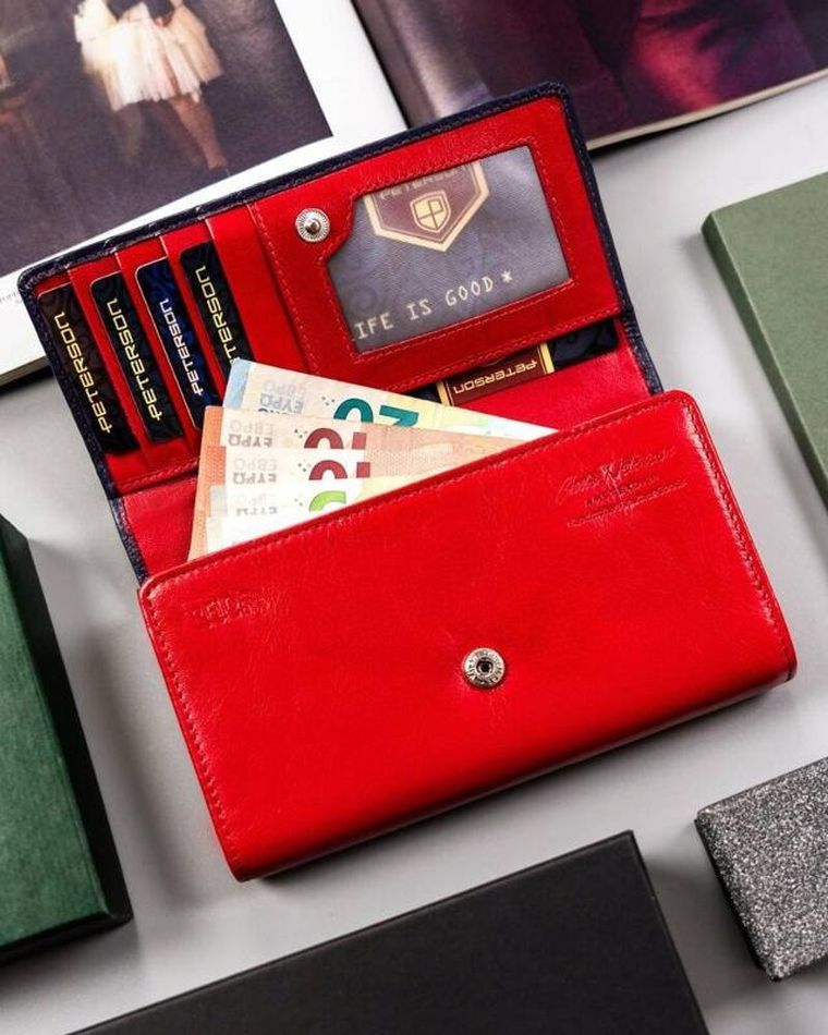 Portfel, mix, skórzany, Peterson