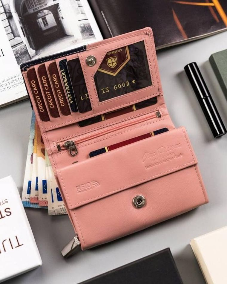 Portfel, mix, skórzany, Peterson