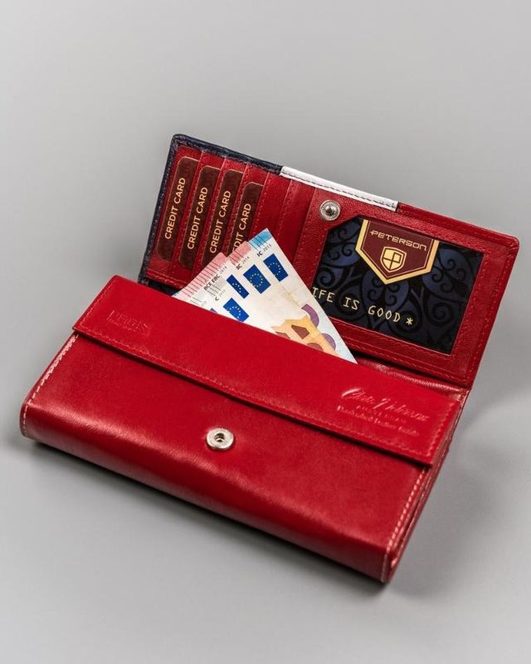 Portfel, mix, skórzany, Peterson